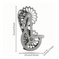 Rear Derailleur Cage Assembly Lightweight Derailleur Cage with Pulley Wheels Open-Frame Component for Drivetrain Upgrade