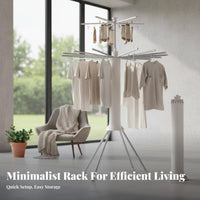 Multi-extensiondesign Laundry Tree Sturdy Folding Clothes Tree Stable Tripod Base
