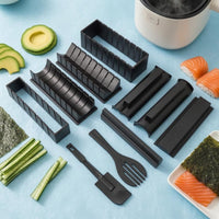 10 Pieces Hand Tools Sushi Making Kit Rectangular Rice Mold Set for Home Kitchen
