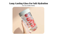 Heat Resistant Borosilicate Glass Cup Removable Strainer Glass Tea Infuser Bottle Complimentary for Women, Office Workers, On the Go, School