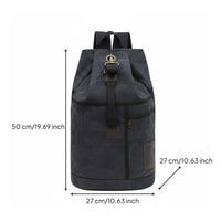 Large Capacity Canvas Backpack Reinforced Stitching Vintage Canvas Rucksack Adjustable Shoulder Straps Vintage Travel Rucksack Casual Design for Men, Travelers, Students, Outdoor, Camping, School