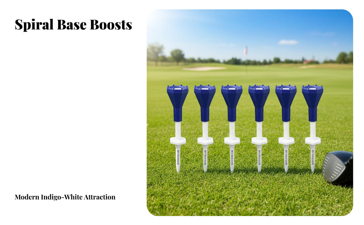6 Pieces Adjustable Sport Tee Long-Lasting Silicone Head Sport Tee Portable Low Drag for Beginners, Driving Range