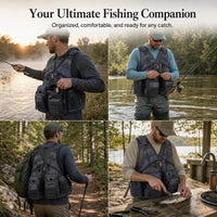 Outdoor Breathable Fishing Vest with Adjustable Straps