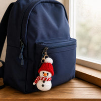Hand-Knitted Snowman Santa Claus Keychain Pendant for Christmas Gifts and Bag Accessories