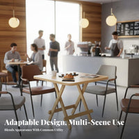 Multi-Purpose Space Saving Kitchen Table Set Multipurpose Space Saving Kitchen Table Installation-No-Assembly Foldable Dining Set Sturdy Construction for Small Business Owners, Apartment Dwellers, Families, Cafe, Restaurant, Breakfast Nook, Balcony