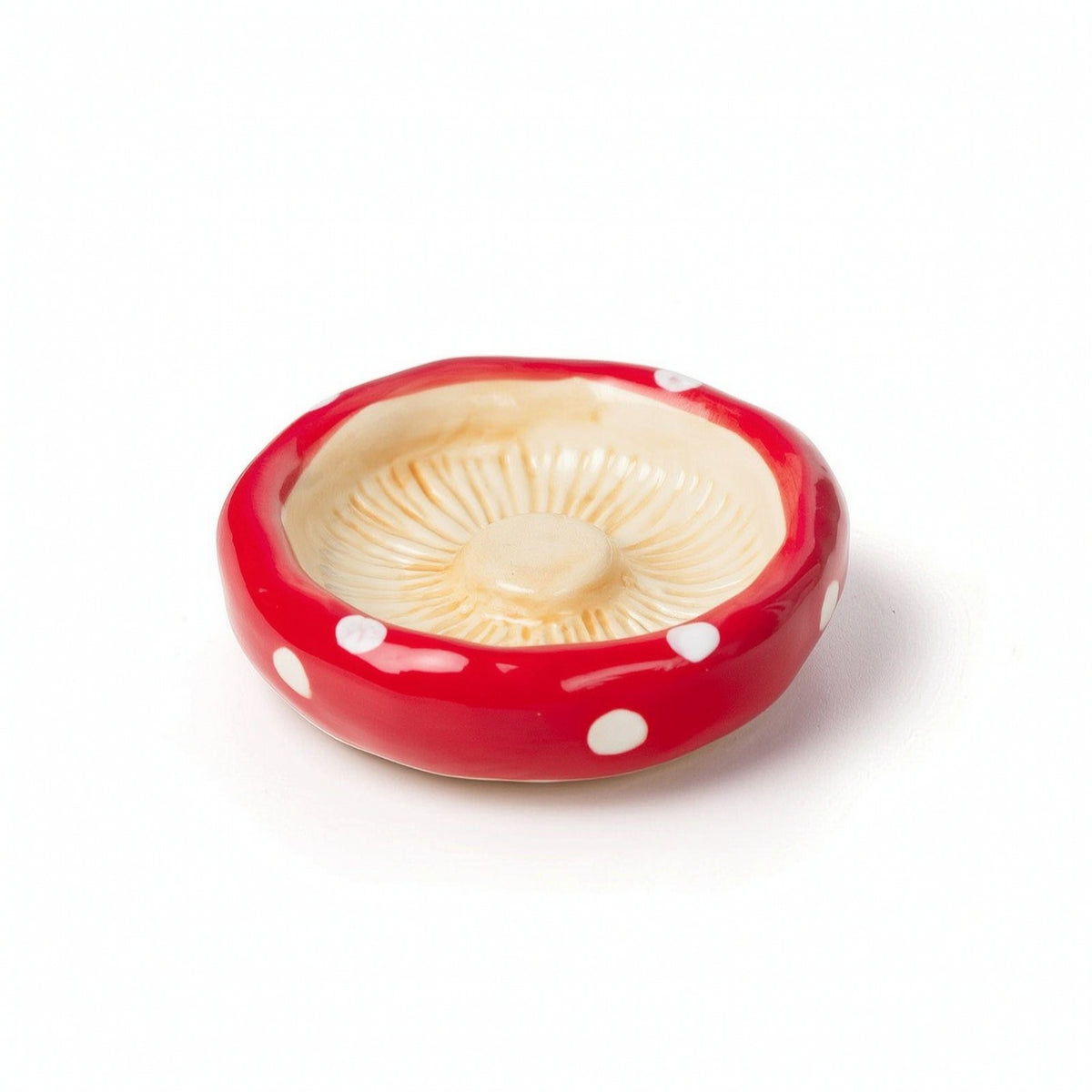 Easy to Clean Ceramic Bowl with Fungus Design Cute Hamster Bowl Gnaw-resistantResistant Food Dish Flat for Hamsters