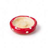 Easy to Clean Ceramic Bowl with Fungus Design Cute Hamster Bowl Gnaw-resistantResistant Food Dish Flat for Hamsters