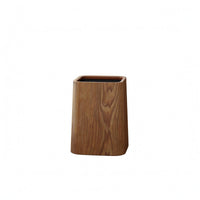 Rectangular Trash Can Wood-Grain Freestanding Trash Can Open-Top Dustbin Modern Open Lid Bin Decorative for Bedroom, Living Room