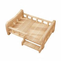 Wooden Dog Bed Easy to Clean Wooden Pet Cot Strong Load Bearing for Indoor