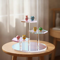 Acrylic Display Riser Versatile Figurine Display Riser Multi-Level for Collectors, Tabletop, Desk