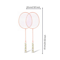 Ready to Play Luminescent in the Dark Badminton Racket Lightweight Luminous Badminton Racket Pair Long-Lasting Outdoor Toy Portable for Children 6-12, Beginners