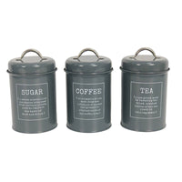 3 Pieces Kitchen Jar Set Arched Handles Metal Storage Jar Easy to Clean