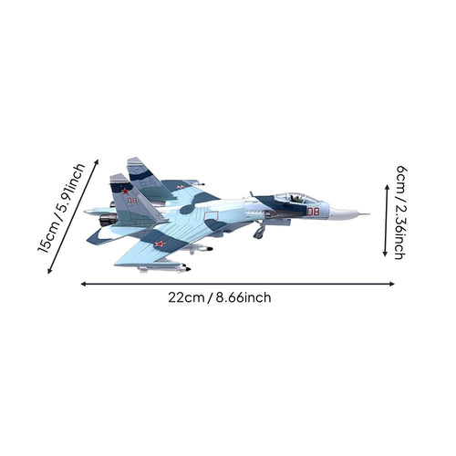 -27 Fighter Jet Model Collector Grade  -27 Model Airplane Gift Idea Jet for Desk Display