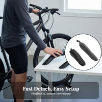 2 Pieces Mountain Bike Fenders Thickened Material Front and Rear Bike Mudguards Mountain Bike Mud Flaps Long-Lasting