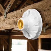 E27 Bulb Base for Ceiling Lighting and Garage Lighting, Heat Resistant Ceramic Lamp Fitting, Orange E27 Lamp Holder, Rated 100V-240V E27 Lamp