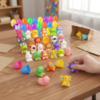 24 Pieces Super Soft Pre-Filled Easter Eggs with Squishies Sensory Play Squishy Filled Easter Eggs Slow Rising Creature Squishies Long-Lasting for Children, Classroom Prizes