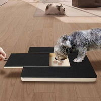 Dog Nail Scratching Pad Solid Wood Construction Dog Scratch Pad with Treat Drawer Mental Nail Filing Board with Treat Drawer