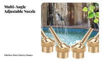 Long-Lasting Brass Direct Spray Nozzle Resistant Adjustable Fountain Nozzle Easy Installation for Landscapers, Gardeners, Landscape