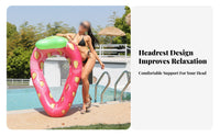 Foldable Strawberry Pool Inflatable Lounger Large Size Strawberry Shaped Lounger Photo Prop for Adults, Women, Summer Vacation, Beach, Ocean