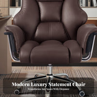 High-Back Support Reclining Chair with Footrest Thickly Padded Reclining Chair with Leg Rest Ergonomic Design Office Furniture 150-Degree Recline for Executives, Professionals, Telecommute Workers, Study Room, Rest Ping, Gaming Setup