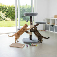 Wooden Cat Compact Area Saving Hardwood Cat Structure Climber Sturdy Animal Furniture Scratching Post