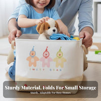 Large Capacity Drawstring Toy container particleprotective Home Organization Cartoon Pattern Household Storage adaptable Use for Families, Parents, College Students, Playroom, Nursery, Bedroom, Living Room