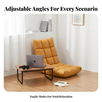 Foldable Design Adjustable Floor Lounger Space Saving Adjustable Backrest Floor Chaise Multi-Functional Tatami Sofa Comfortable Padding for Apartment Dwellers, Students, Bay Window, Small Apartments, Relaxing, Bedroom