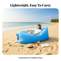 Quick Inflation Wind-Inflated Lazy Bag No Pump Needed Air Lounger Foldable Inflatable Couch Lightweight for Beachand Goers, Travelers, Beach, Camping, Travel, Poolside