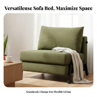 Foldable Armchair Sleeper 2-in-1 Design Pull-extendable Sleeper Armchair Multi-Functional Sofa Bed Space-Saving for Guests, Apartment Dwellers, College Students, Small areas, Bedroom, Home Office