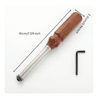 Compact Scraper with Wooden Handle Hard-Alloy Woodworking Scraper Multi-Use Deburring Tool Handheld for Woodworkers, Carvers, Workshop