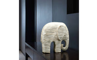 Elephant Figurine Ribbed Elephant Statue Modern Decor for Living Room