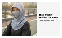 Cycling Sun Hood Protection Balaclava Face Cover Hooded Face Cover Moisture-Wicking Full Coverage Sun Cover Lightweight