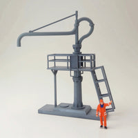 HO-Scale Water Crane Industrial Water Column with Ladder Miniature Railroad Model with Platform Accurate for Hobbyists, Collectors, Dioramas