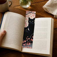 30-Pack Japanese Cat Bookmarks with Blessing Messages