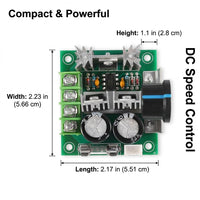 DC Motor Speed Regulator, Variable Speed DC Motor, DC Motor Controller with Knob, High Efficiency DC Motor Governor, 12V-40V 10A Motor