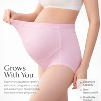 Postpartum Underwear High Waist for C Section Recovery, Maternity Knickers After Birth with Soft Modal Material, Panties with Gusset Lining