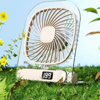 Lightweight Mini Desktop Cooling Fan Strong Airflow Portable Desk Fan Quiet Operation Small Appliance 199 Speed Settings for Students