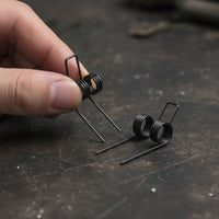 3 Pieces Black Double Torsion Spring Clip Wear Resistant Double Torsion Spring Heavy Duty Hardware Lightweight for DIYers