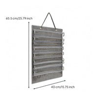 8-Slot Felt Belt and Medal Organizer Front Pocket Style Combat Arts Belt Rack Wall Hanging Medal Display Rack Rectangular