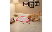 Easy to Clean Indoor Dog Potty with Grid Detachable Design Indoor Dog Potty Tray Keeps Paws Dry Puppy Mesh Training Toilet Splash Guard for Young Dogs, Small Dogs, Apartment