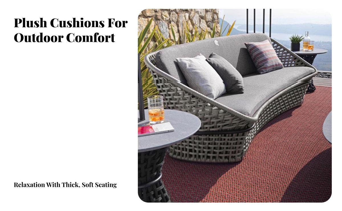 Waterresistant 4-Piece Woven Seating Arrangement sun-withstandant Patio Set Water-withstandant Outdoor Furnishing All-Weather for Families, Homeowners, Adults, Balcony, Garden, Courtyard, rearyard