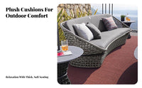 Waterresistant 4-Piece Woven Seating Arrangement sun-withstandant Patio Set Water-withstandant Outdoor Furnishing All-Weather for Families, Homeowners, Adults, Balcony, Garden, Courtyard, rearyard