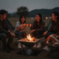 Stainless Steel Foldable Grill with Carry Bag Compact Folding Charcoal Barbecue Outdoor Portable Barbecue Grill Heavy-Duty for Campers, Backpackers, Tailgaters, Camping, Picnics, Backyard, Beach