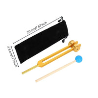 Ear-Picking Tuning Fork Accurate Tuning Fork with Striker Tool Metallic-Finish Portable for Professionals, Personal Care, Travel
