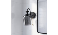 Wall Sconce with Pull Chain Switch Industrial Wall Sconce Lamp with Pull Chain Black Iron for Homeowners, Interior Designers, Hallway, Lavatory Mirror