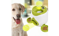 Intelligence Development Dog Treat Dispenser with Tennis Balls Exercise Interactive Dog Toy with Scoop Long-Lasting Fetch Toy No Batteries for Dogs