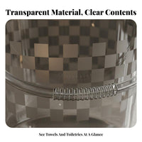 Transparent Storage Pail with Handle Large Capacity Lidded Utility Bucket Multi-Versatile Round Pail with Handle for Students, Dormitory, Washroom