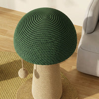 Cat Scratcher Mushroom Post with 2 Scratching Pillar Toys, Oval Density Board Ground Type Scratch Post for Adult Cats and Indoor Kitten Tree