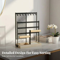Earring Holder Mesh Rack Easy Assembly Jewelry Display Rack Necklace and Earring Holder Rust-Resistant Necklace Bracelet Tree