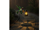 Iron Art Solar Hummingbird Lantern Easy to Install Hummingbird Garden Stake Lantern Auto on/deactivate for Patio